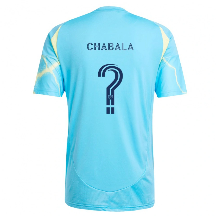 Danxen Kid Caleb Chabala #0 Light Blue Black Light Yellow Away Jersey 2026/27 T-Shirt