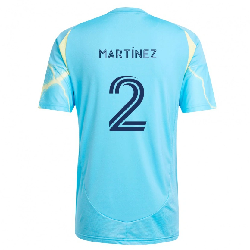 Danxen Kid Geiner Martínez #2 Light Blue Black Light Yellow Away Jersey 2026/27 T-Shirt