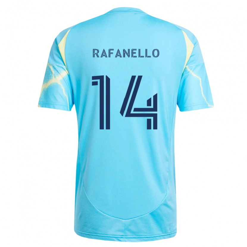 Danxen Kid Jeremy Rafanello #14 Light Blue Black Light Yellow Away Jersey 2026/27 T-Shirt