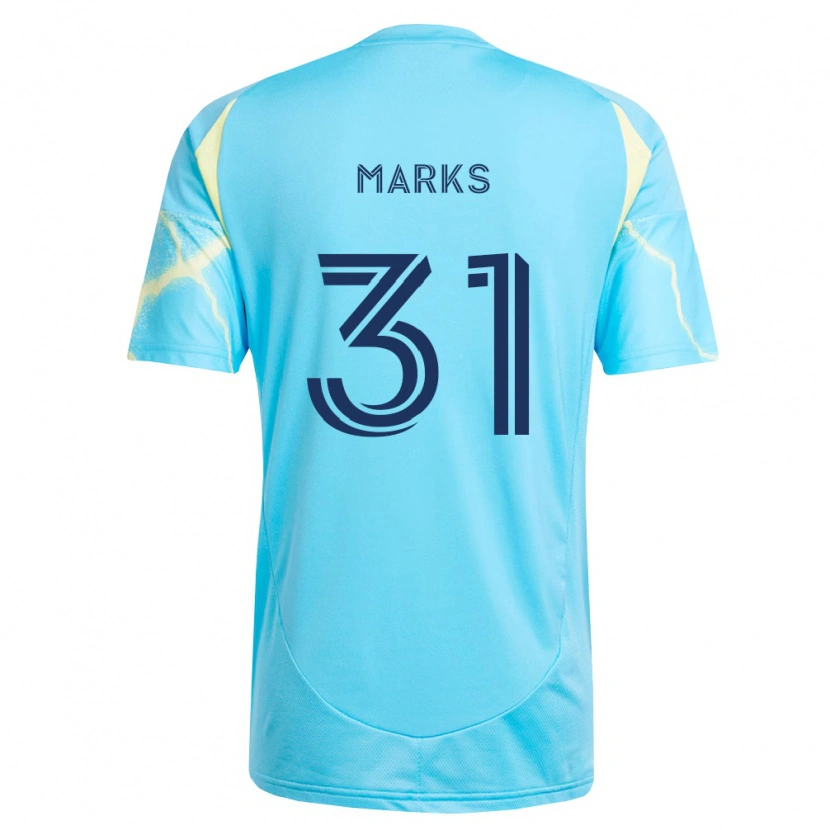 Danxen Kid George Marks #31 Light Blue Black Light Yellow Away Jersey 2026/27 T-Shirt