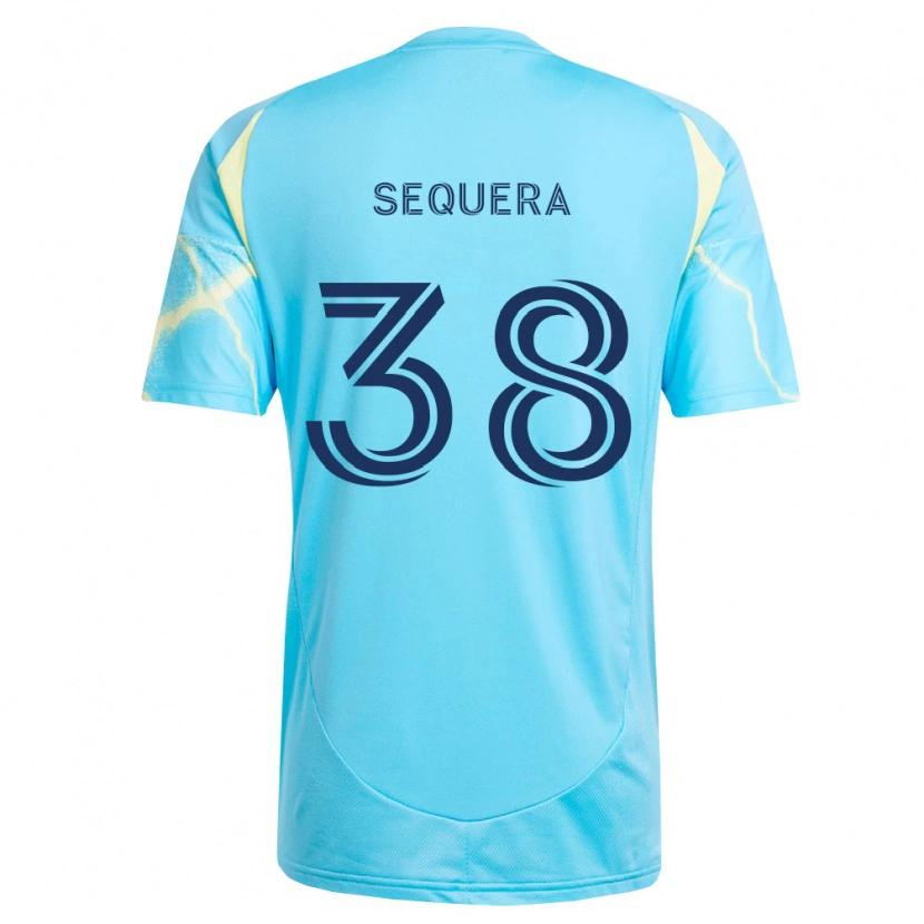 Danxen Kid Giovanny Sequera #38 Light Blue Black Light Yellow Away Jersey 2026/27 T-Shirt