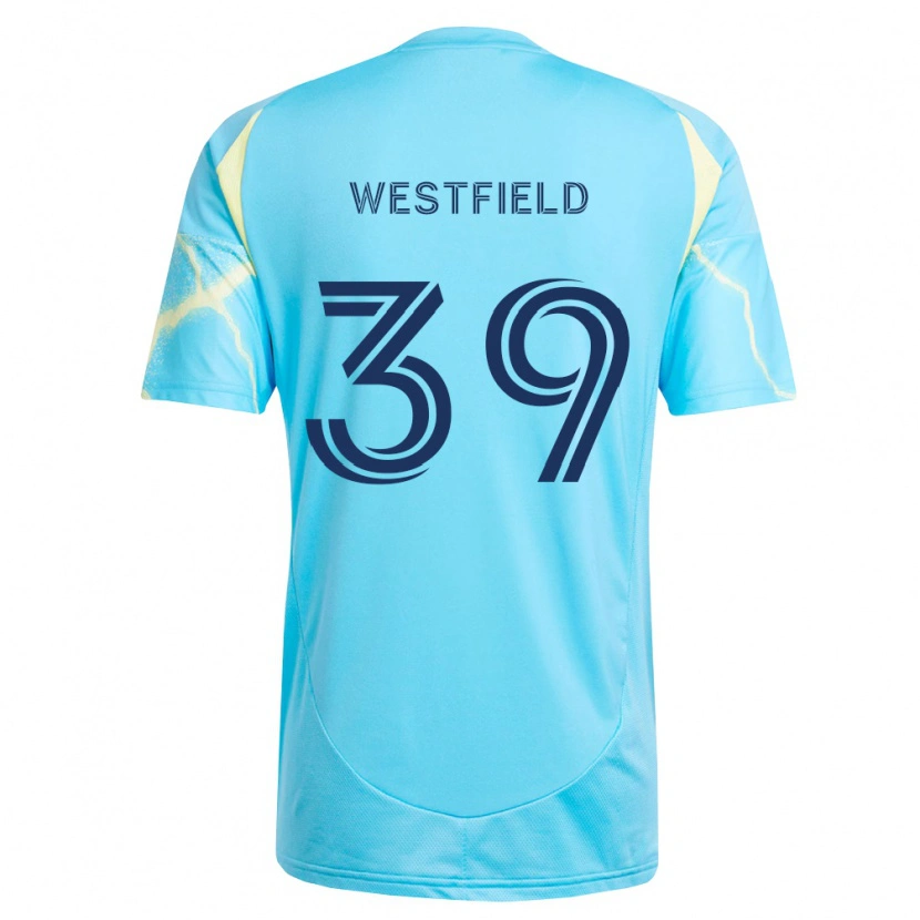Danxen Kid Frankie Westfield #39 Light Blue Black Light Yellow Away Jersey 2026/27 T-Shirt