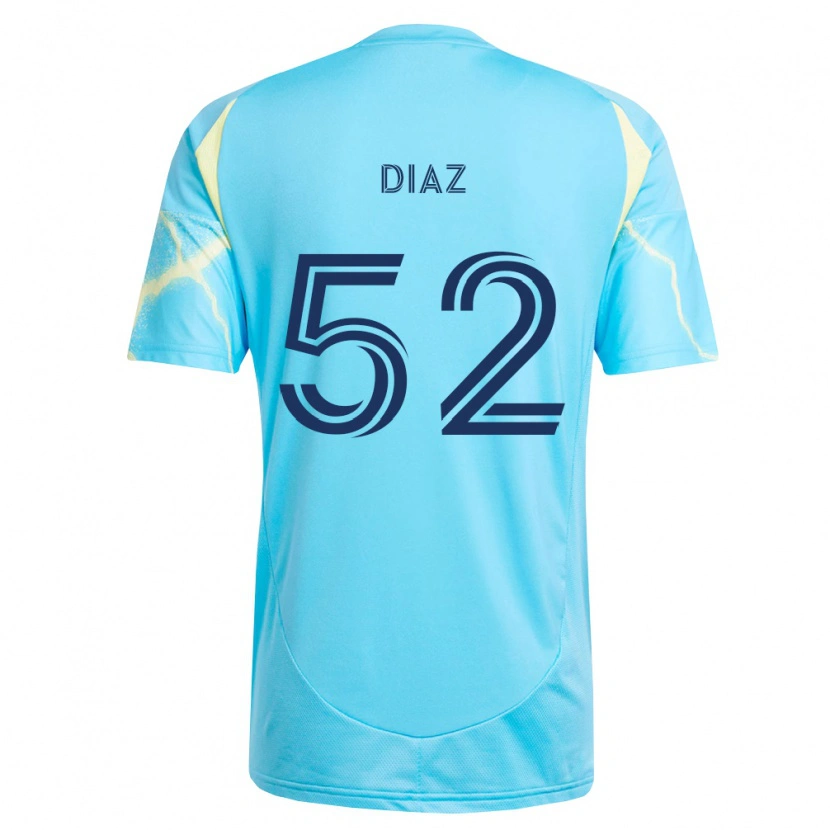 Danxen Kid Samuel Diaz #52 Light Blue Black Light Yellow Away Jersey 2026/27 T-Shirt