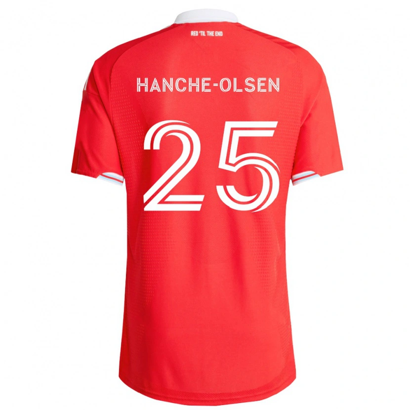 Danxen Kid Andreas Hanche-Olsen #25 Red Deep Blue White Home Jersey 2026/27 T-Shirt