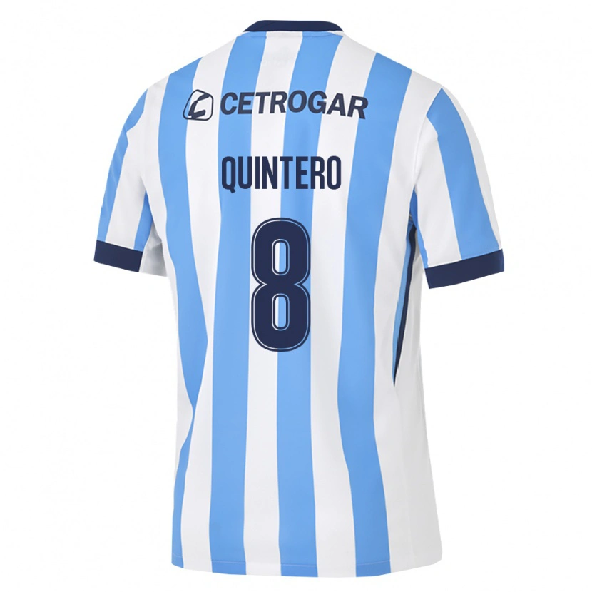 Danxen Men Juan Fernando Quintero #8 Light Blue White Black Home Jersey 2026/27 T-Shirt