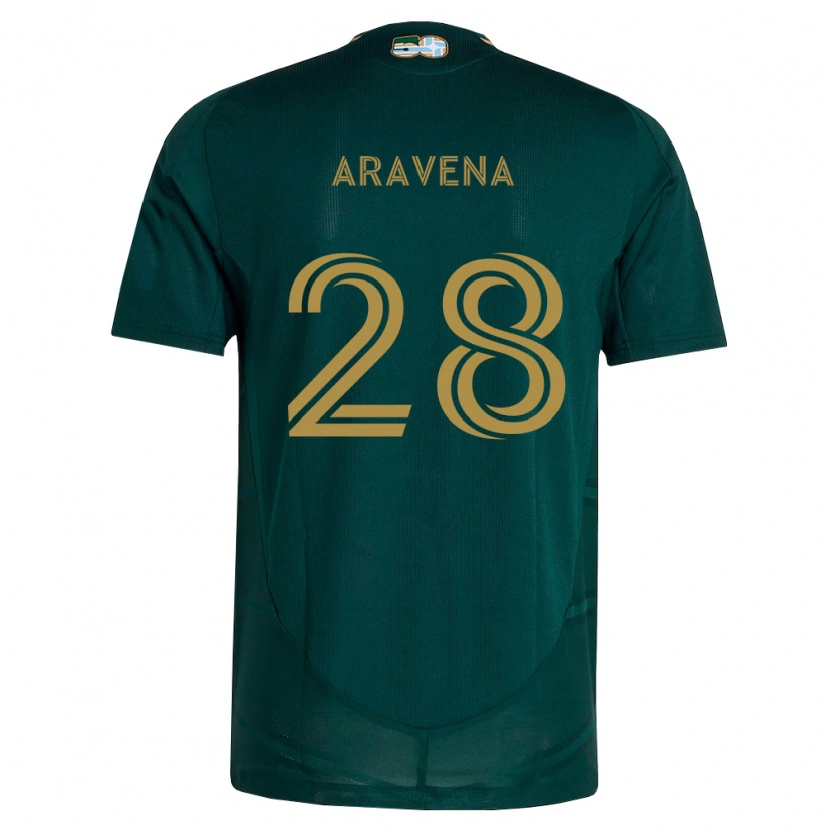 Danxen Men Alexander Aravena #28 Dark Green Brown Home Jersey 2026/27 T-Shirt
