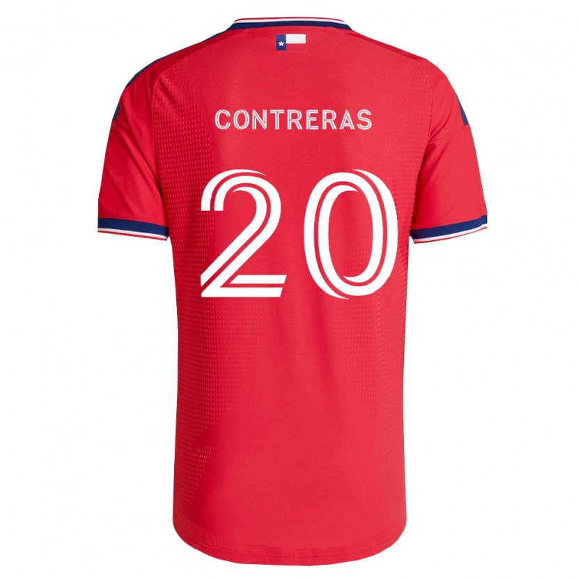 Danxen Men Jaidyn Contreras #20 Red Blue White Home Jersey 2026/27 T-Shirt