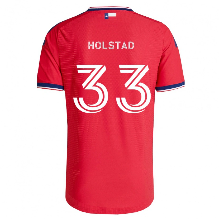 Danxen Men Clay Holstad #33 Red Blue White Home Jersey 2026/27 T-Shirt