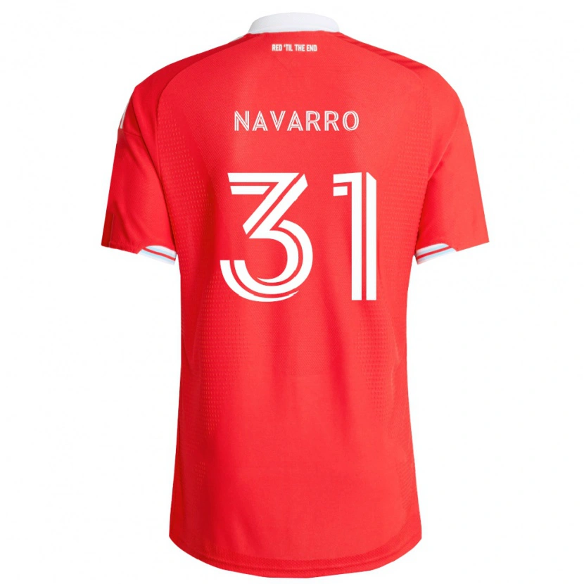 Danxen Men Federico Navarro #31 Red Deep Blue White Home Jersey 2026/27 T-Shirt