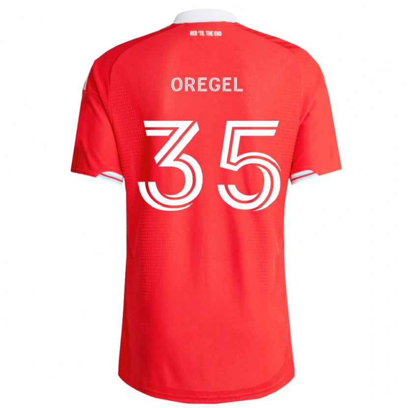 Danxen Men Sergio Oregel #35 Red Deep Blue White Home Jersey 2026/27 T-Shirt