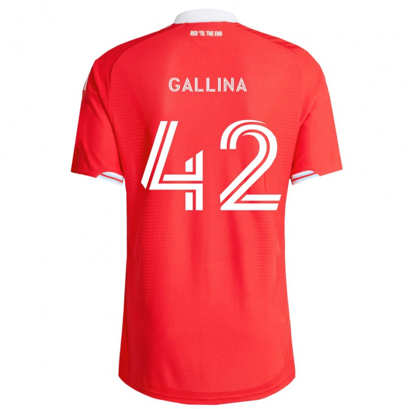 Danxen Men Henrique Gallina #42 Red Deep Blue White Home Jersey 2026/27 T-Shirt