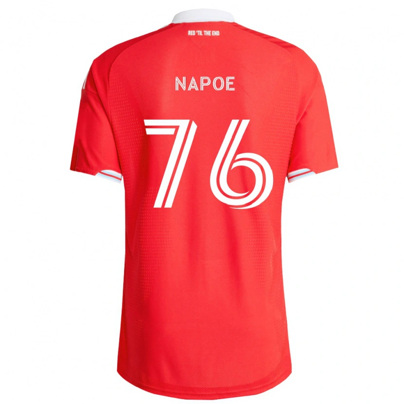 Danxen Men Milan Napoe #76 Red Deep Blue White Home Jersey 2026/27 T-Shirt