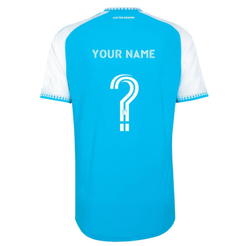 Danxen Men Your Name #0 Sky Blue White Black Home Jersey 2026/27 T-Shirt