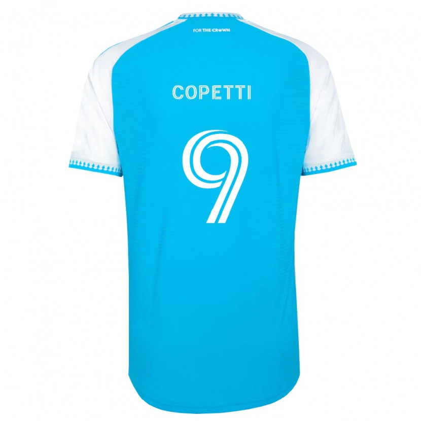 Danxen Men Enzo Copetti #9 Sky Blue White Black Home Jersey 2026/27 T-Shirt