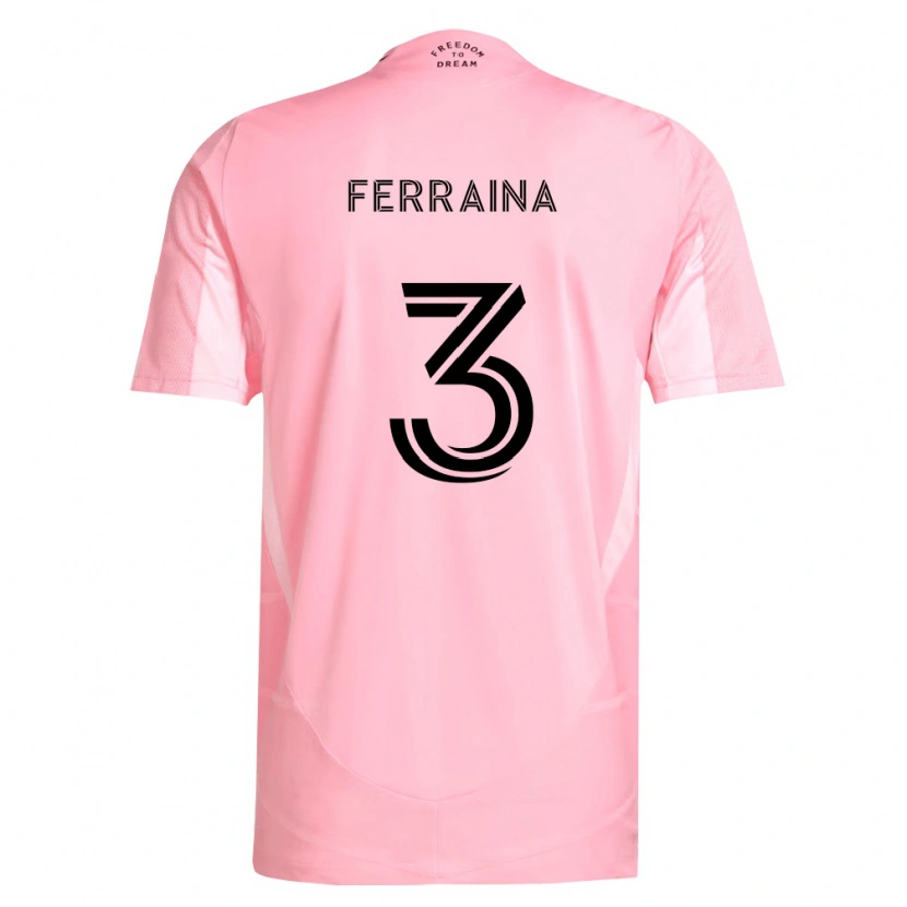 Danxen Men Giovanni Ferraina #3 Pink Black Home Jersey 2026/27 T-Shirt