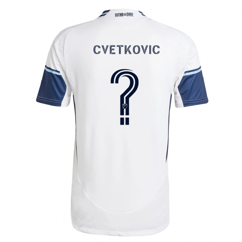 Danxen Men Aleksa Cvetkovic #0 White Royal Blue Home Jersey 2026/27 T-Shirt