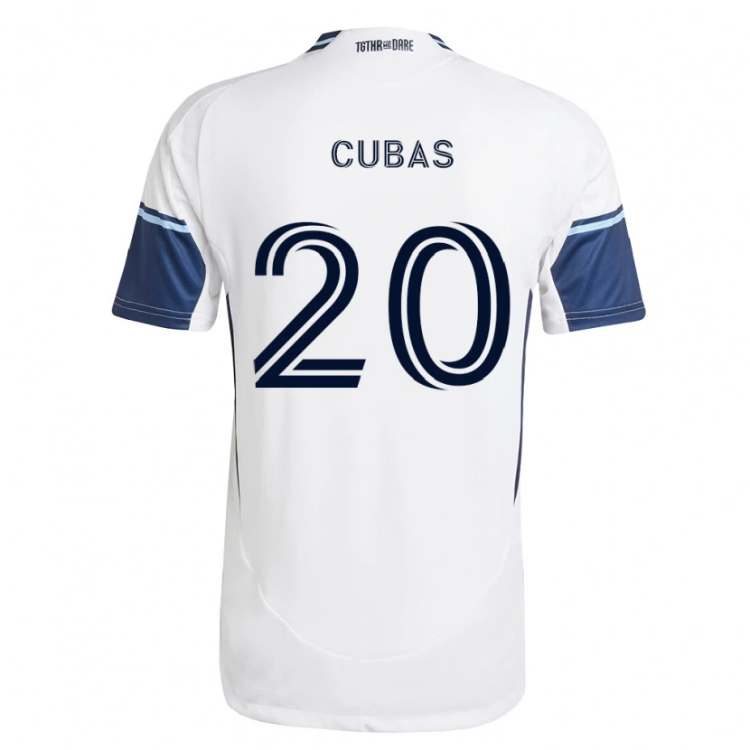 Danxen Men Andrés Cubas #20 White Royal Blue Home Jersey 2026/27 T-Shirt