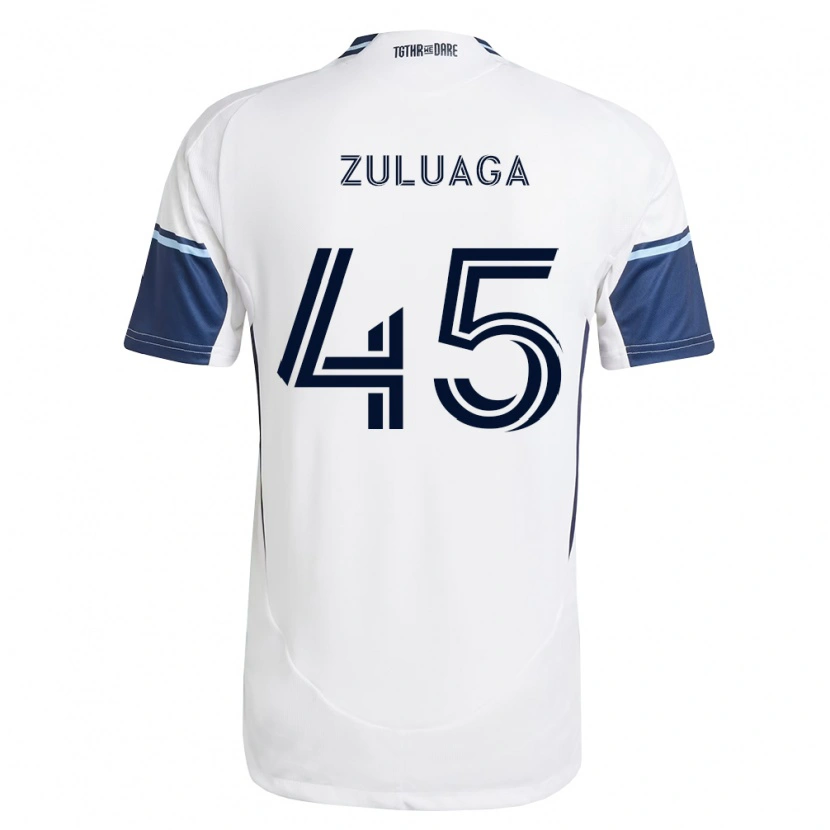 Danxen Men Yeider Zuluaga #45 White Royal Blue Home Jersey 2026/27 T-Shirt