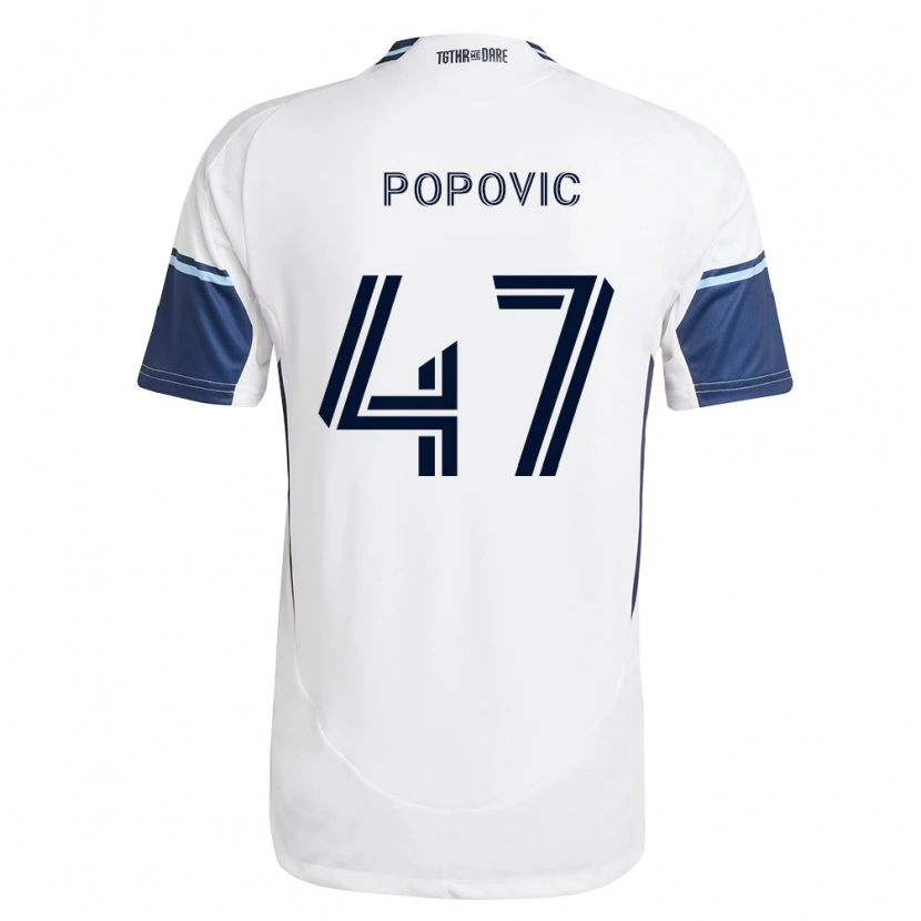 Danxen Men Marko Popović #47 White Royal Blue Home Jersey 2026/27 T-Shirt