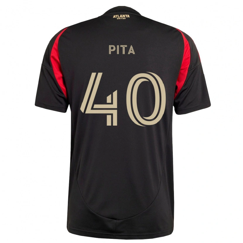 Danxen Men Santiago Pita #40 Black Red Home Jersey 2026/27 T-Shirt