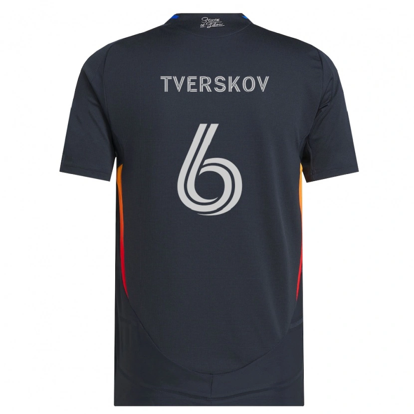 Danxen Men Jeppe Tverskov #6 Dark Gray Red Home Jersey 2026/27 T-Shirt