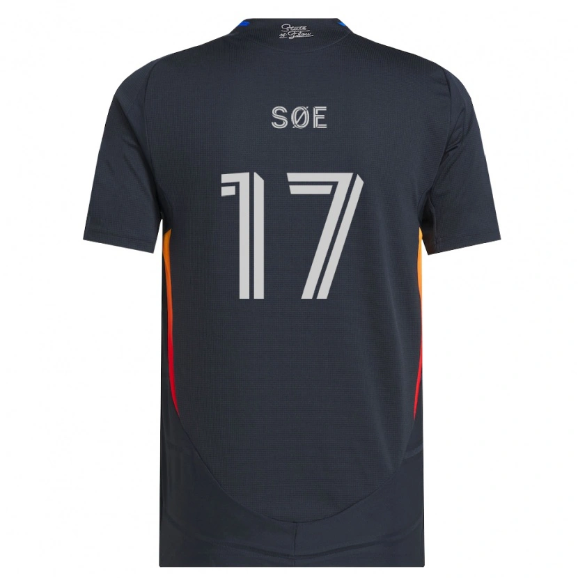 Danxen Men Osvald Søe #17 Dark Gray Red Home Jersey 2026/27 T-Shirt