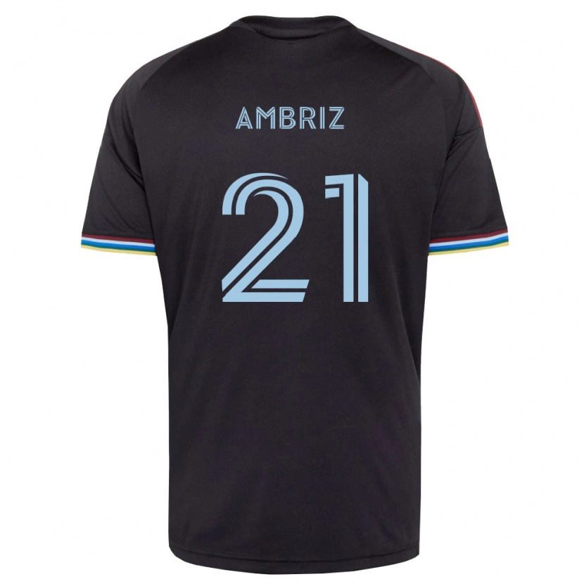 Danxen Men Diego Ambriz #21 Black Sky Blue Home Jersey 2026/27 T-Shirt