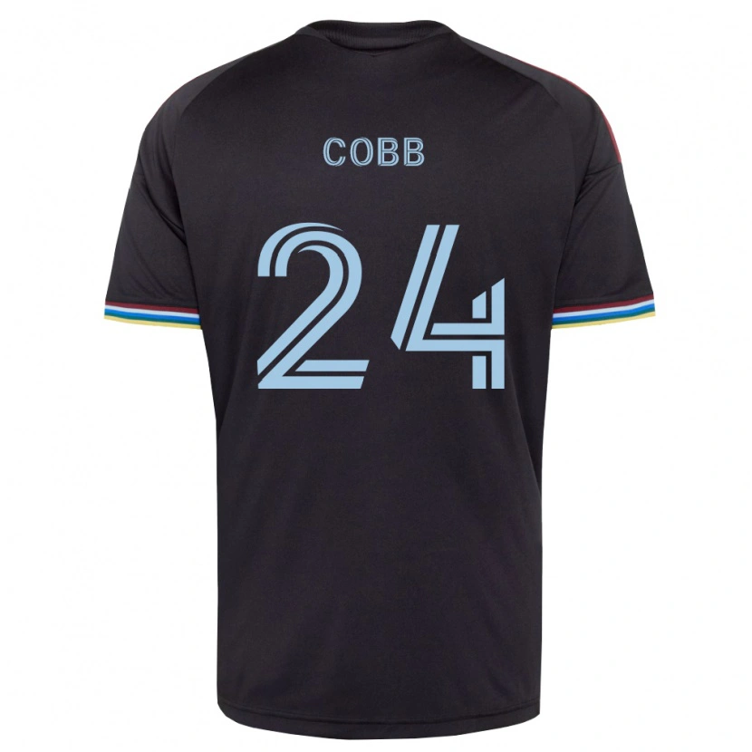 Danxen Men Noah Cobb #24 Black Sky Blue Home Jersey 2026/27 T-Shirt