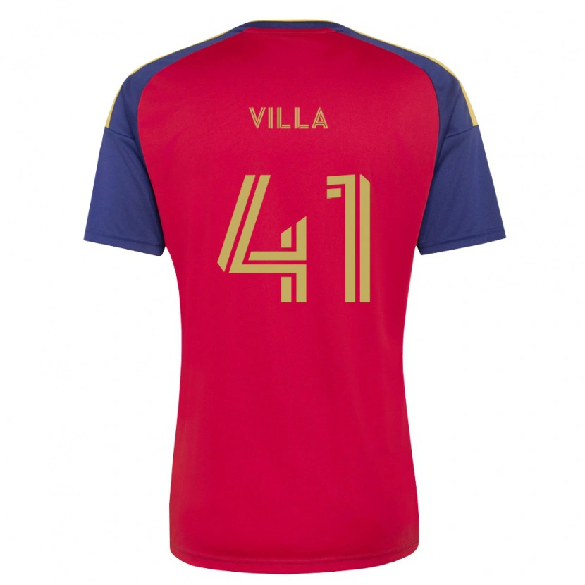 Danxen Men Gio Villa #41 Royal Blue Brown Red Home Jersey 2026/27 T-Shirt