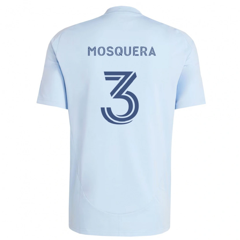 Danxen Men Moisés Mosquera #3 Light Blue Light Grey Home Jersey 2026/27 T-Shirt