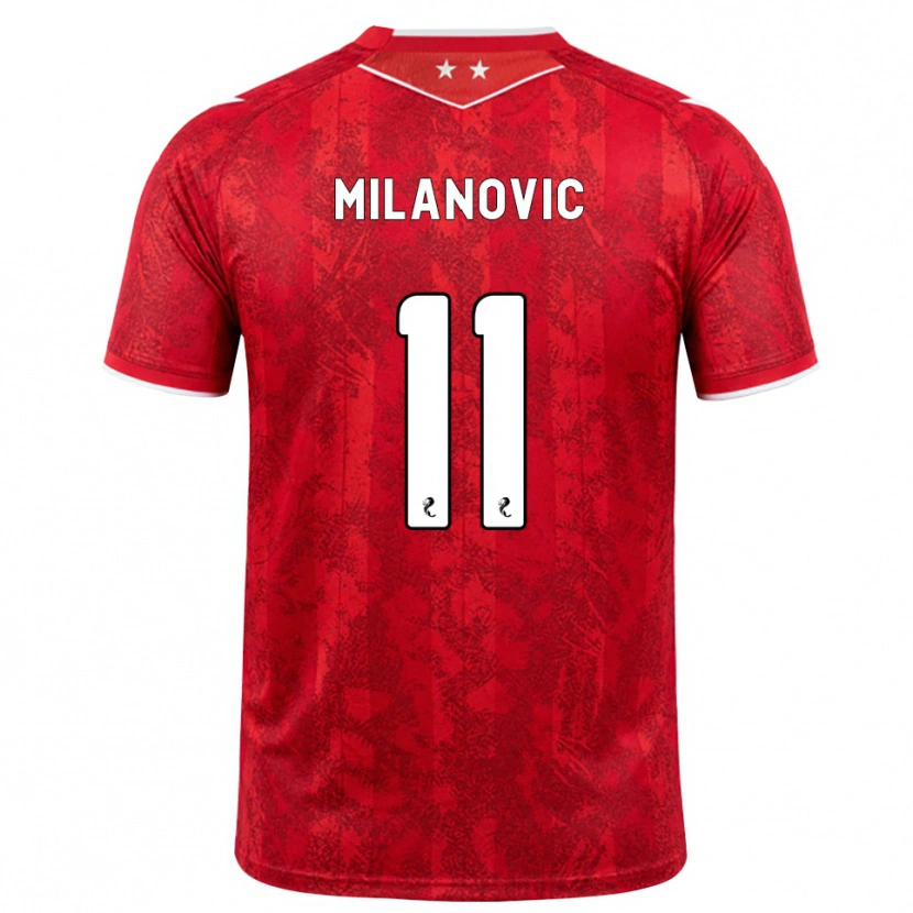 Danxen Men Nicolas Milanovic #11 Red White Home Jersey 2026/27 T-Shirt