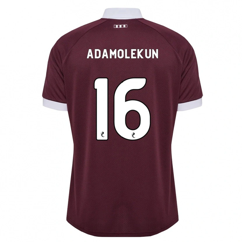 Danxen Men Olufolasade Adamolekun #16 Burgundy White Home Jersey 2026/27 T-Shirt