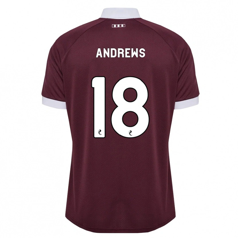 Danxen Men Joely Andrews #18 Burgundy White Home Jersey 2026/27 T-Shirt