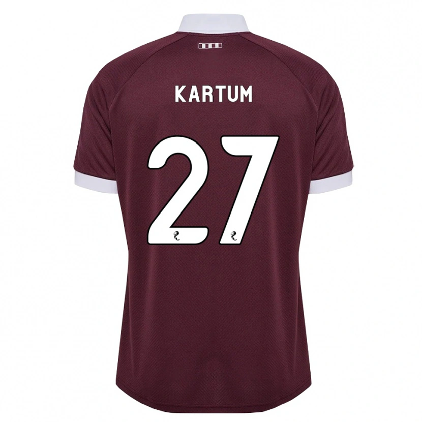Danxen Men Sander Kartum #27 Burgundy White Home Jersey 2026/27 T-Shirt