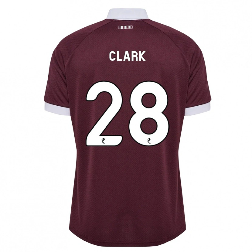 Danxen Men Zander Clark #28 Burgundy White Home Jersey 2026/27 T-Shirt