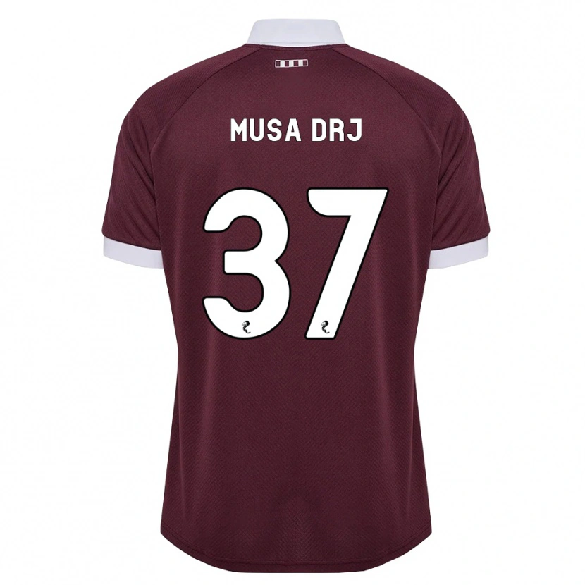 Danxen Men Musa Drammeh #37 Burgundy White Home Jersey 2026/27 T-Shirt