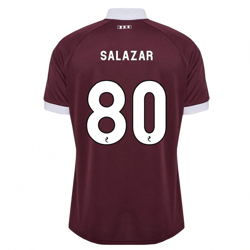 Danxen Men Andrés Salazar #80 Burgundy White Home Jersey 2026/27 T-Shirt