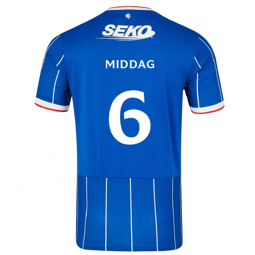 Danxen Men Tessel Middag #6 Red Blue White Home Jersey 2026/27 T-Shirt