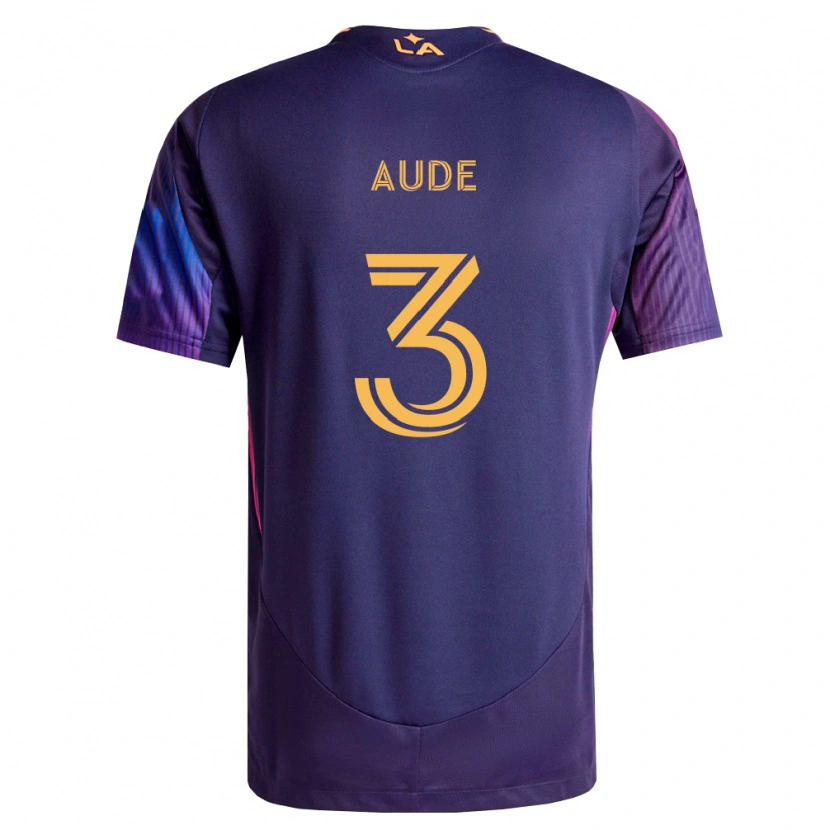 Danxen Men Julián Aude #3 Deep Purple Yellow Away Jersey 2026/27 T-Shirt