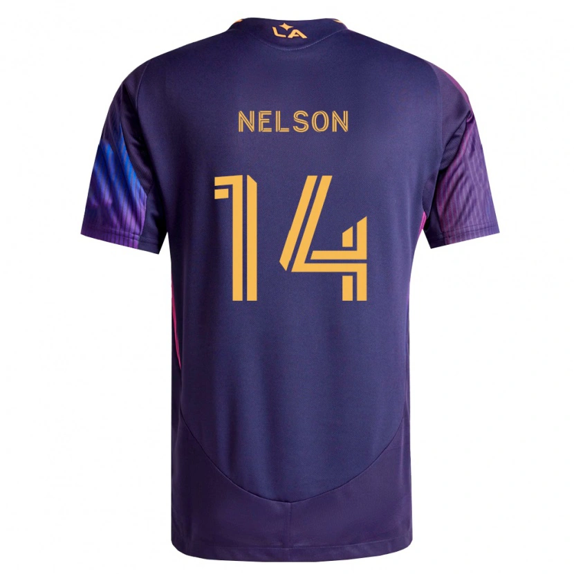 Danxen Men John Nelson #14 Deep Purple Yellow Away Jersey 2026/27 T-Shirt
