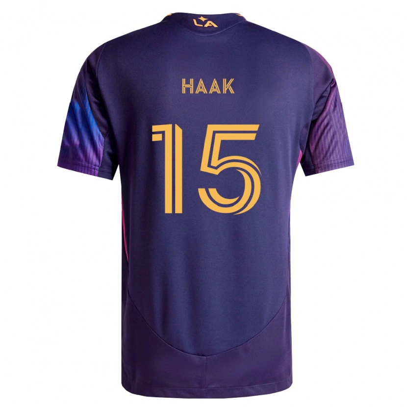 Danxen Men Justin Haak #15 Deep Purple Yellow Away Jersey 2026/27 T-Shirt
