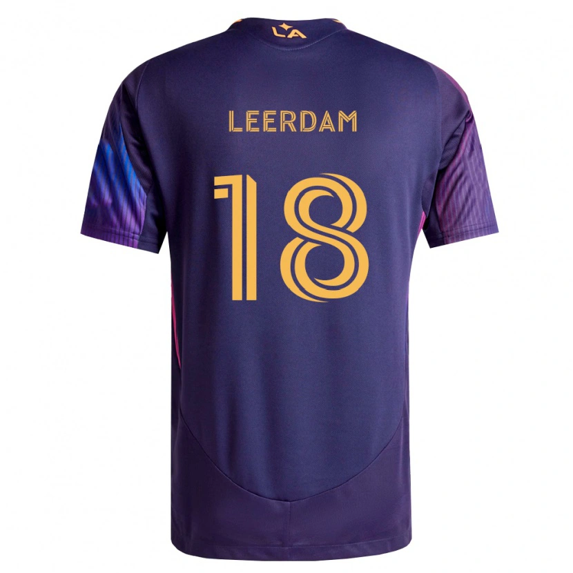 Danxen Men Kelvin Leerdam #18 Deep Purple Yellow Away Jersey 2026/27 T-Shirt