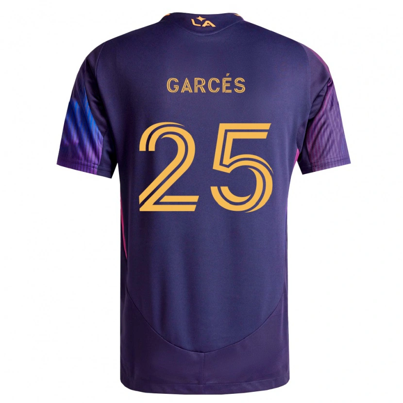 Danxen Men Carlos Garcés #25 Deep Purple Yellow Away Jersey 2026/27 T-Shirt