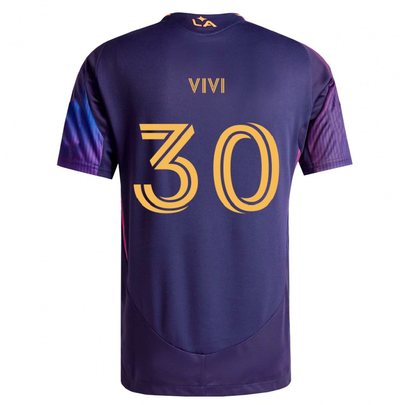 Danxen Men Gino Vivi #30 Deep Purple Yellow Away Jersey 2026/27 T-Shirt