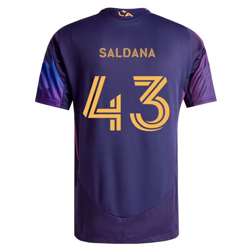 Danxen Men Adam Saldaña #43 Deep Purple Yellow Away Jersey 2026/27 T-Shirt