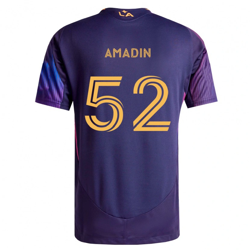 Danxen Men Elijah Amadin #52 Deep Purple Yellow Away Jersey 2026/27 T-Shirt