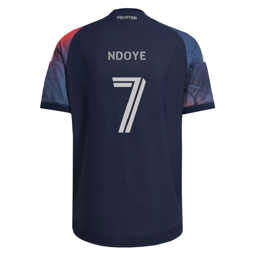 Danxen Men Papa Ndoye #7 Deep Blue White Orange Away Jersey 2026/27 T-Shirt
