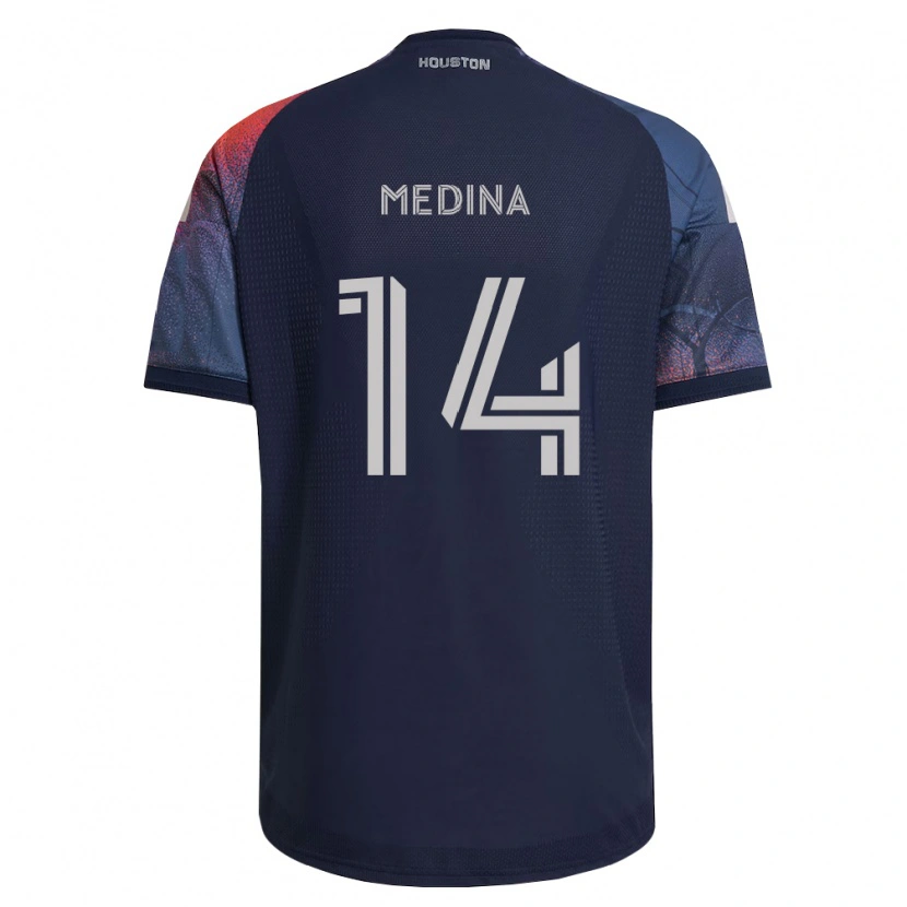 Danxen Men Jeferson Medina #14 Deep Blue White Orange Away Jersey 2026/27 T-Shirt