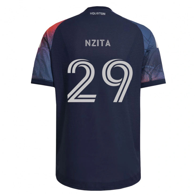 Danxen Men Sebastiao Nzita #29 Deep Blue White Orange Away Jersey 2026/27 T-Shirt