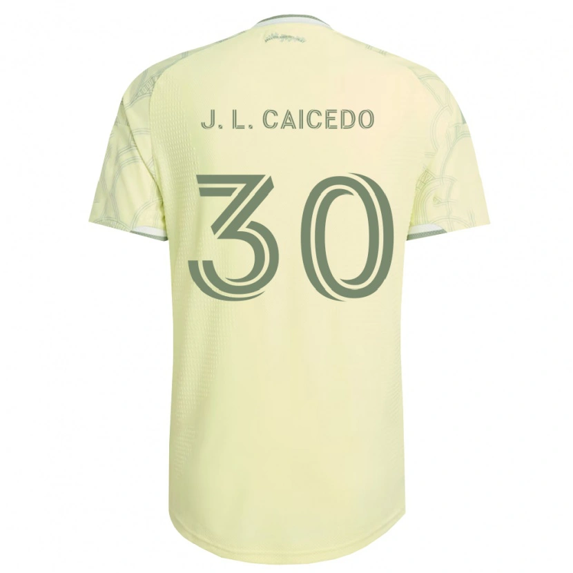 Danxen Men José Caicedo #30 Beige White Away Jersey 2026/27 T-Shirt